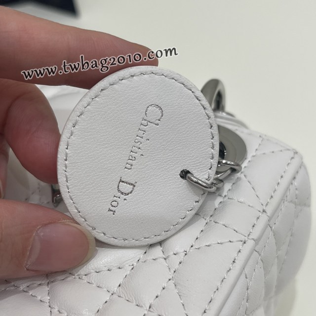 Dior专柜新款Lady女包迪奥高仿原单公主白银Classic Lady戴妃包三格手提女包 djfk1423